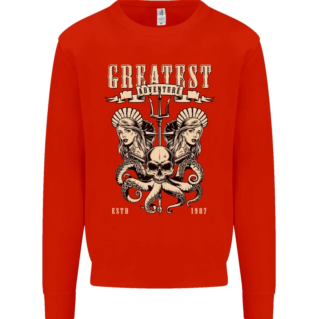 Felpa maglione Trident Skull Scuba Diving Polpo Cthulhu 7
