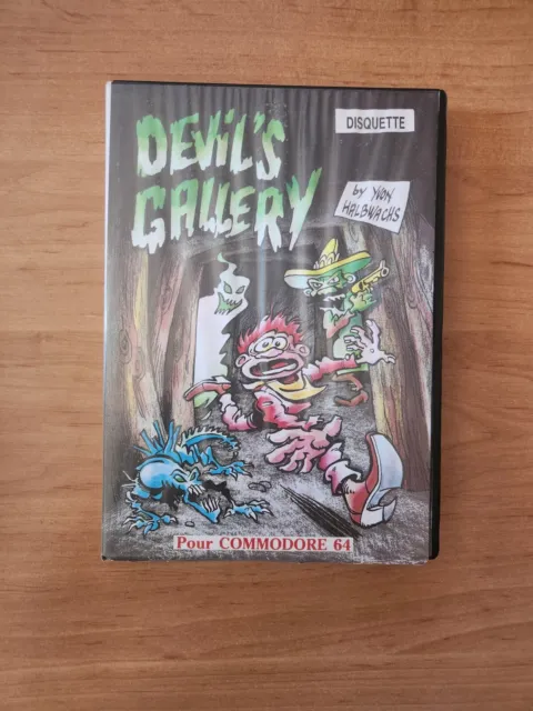 Rare Devil's Gallery Hebdogiciel 1986 Commodore 64 Floppy Disk Complet