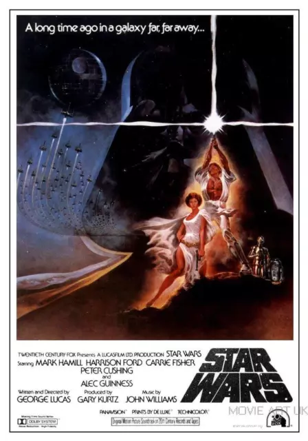 Star Wars Episode 4 Vintage Movie Poster Film A4 A3 Art Print Cinema