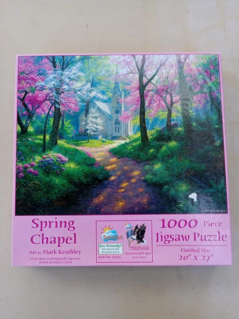 Sunsout Mark Keathley Spring Chapel 1000 Pc. Jigsaw Puzzle