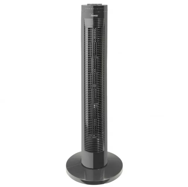 Bimar Ventilatore a Colonna Senza Pale Torre 80 Cm a 3 Velocità Nero VC78