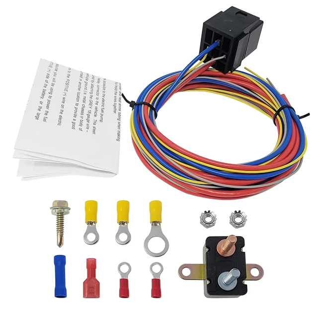 40205G ELECTRIC FUEL Pump Harness and Relay Wiring Kit With Instruction