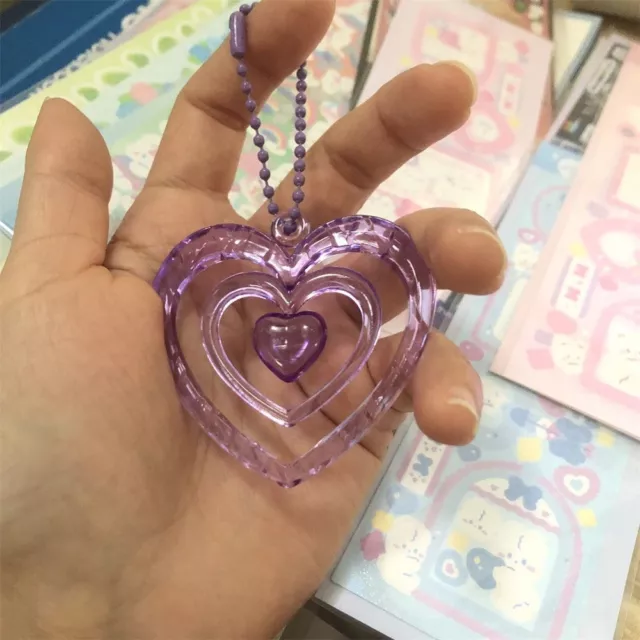 Acrylic Heart Keychains - Love Hearts Bag Charms Trendy Women Fashion Accessorie