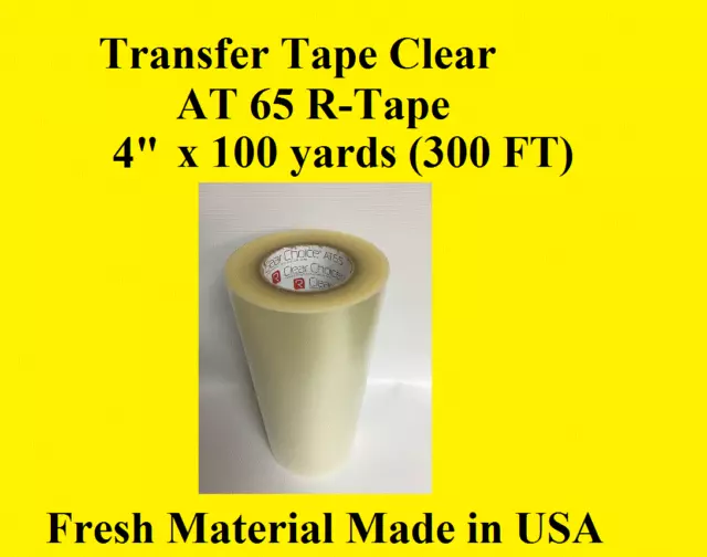 1 Roll 4" x 300 ft  Application Transfer Tape Vinyl Signs R TAPE  Clear at 65
