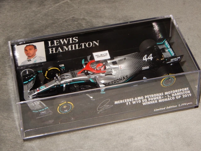 Miniature Mercedes AMG W10 – Hamilton – Winner Monaco 2019 – Spark 1/43