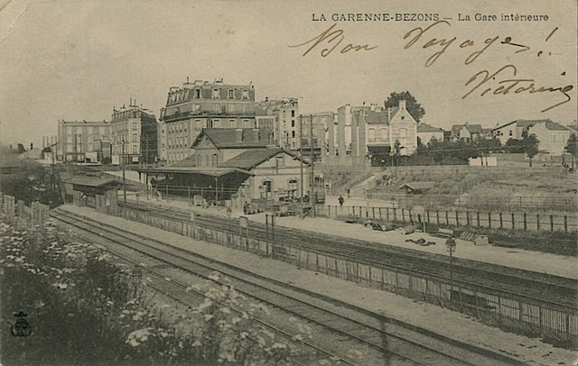 CPA La Garenne-Bezons (95) la gare intérieure