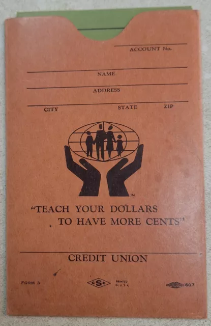 Vintage Whirlpool Employees Credit Union Savings Account Booklet & Envelope