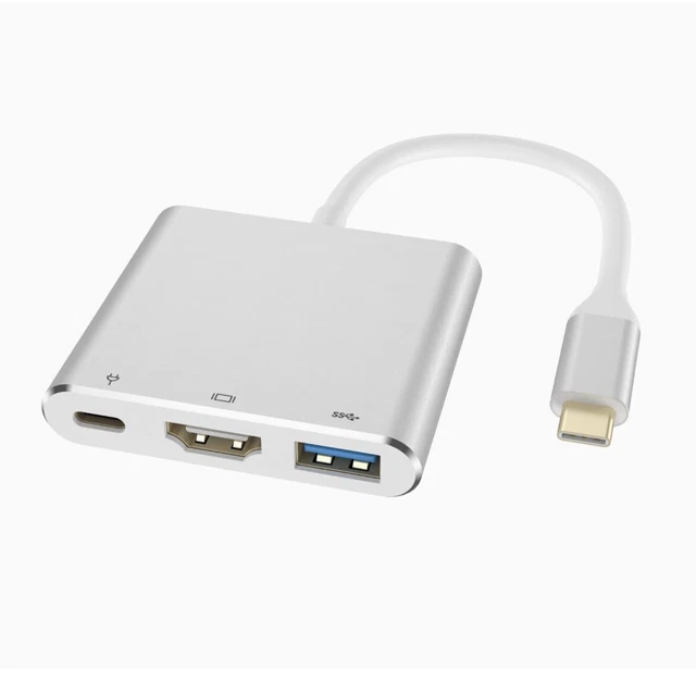 Type C To HDMI USB C Hub USB-C to Female 4K 3IN1 Adapter 3.1 for MacBook Samsung