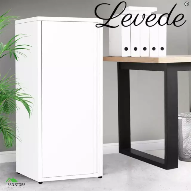 Levede Filing Cabinet Office Drawers Storage Cabinets Steel Rack Home White
