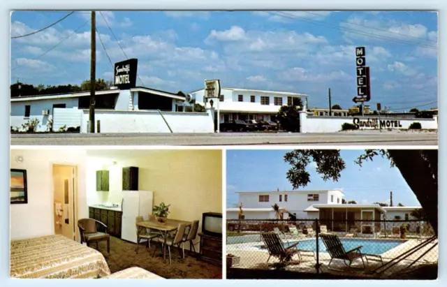 SEBASTIAN, Florida FL~Roadside SANDRIFT MOTEL Indian River County 1960s Postcard