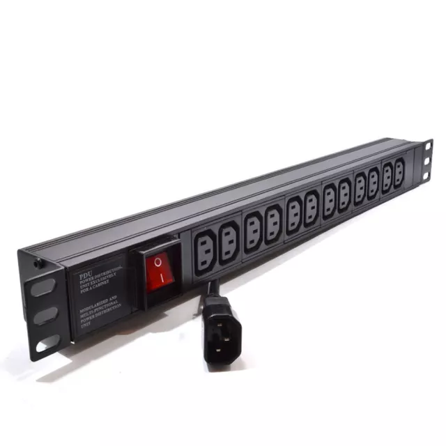 PDU C13 Steckdosen C14 IEC Stecker Stromverteilungseinheiten horizontal 6-16 Wege/ÜBERSPANNT 2