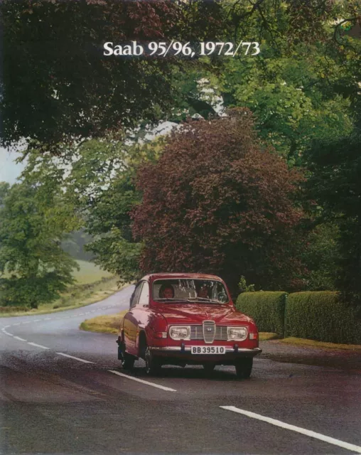 Saab 96 & 95 V4 1972-73 Original UK Sales Brochure Pub. No. IN 19048