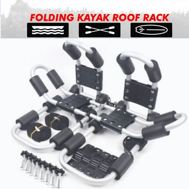 Aluminum Tube Kayak/Canoe Roof Rack J-Shaped Truck Top Mount Carrier Rustproof