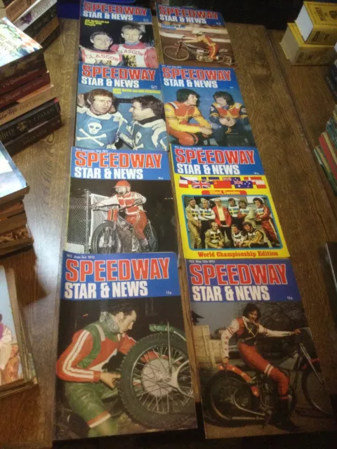 Speedway Star And News Magazine  X 8 - 1970 1971 1972 Vintage Motor Sports