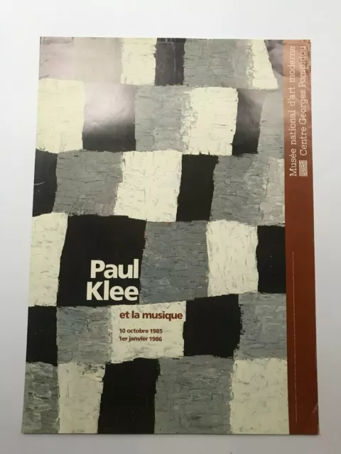 PAUL KLEE et la musique 1985 CENTRE GEORGES POMPIDOU AFFICHE ORIGINALE PARIS