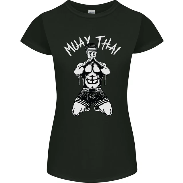 Muay Thai Fighter Mixed Martial Arts MMA Womens Petite Cut T-Shirt