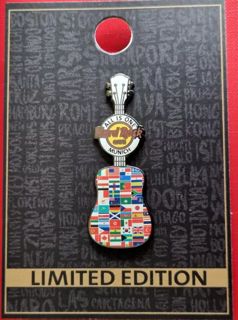 HRC Hard Rock Cafe Munich All is One Flag Guitar 2017 LE100 new