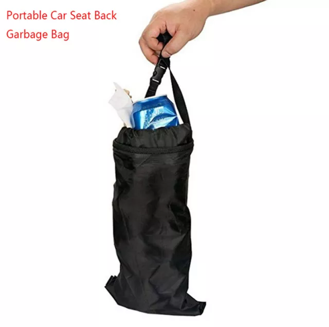 Portable Car Seat Back Garbage Bag Auto Trash Can Leak-proof Holder Case  HM