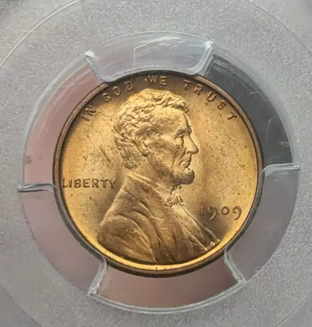 1909 P VDB Lincoln Wheat Cent PCGS MS-65 RD