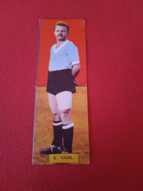 collectible card of the great Uruguayan soccer player Vidal world champion 1950