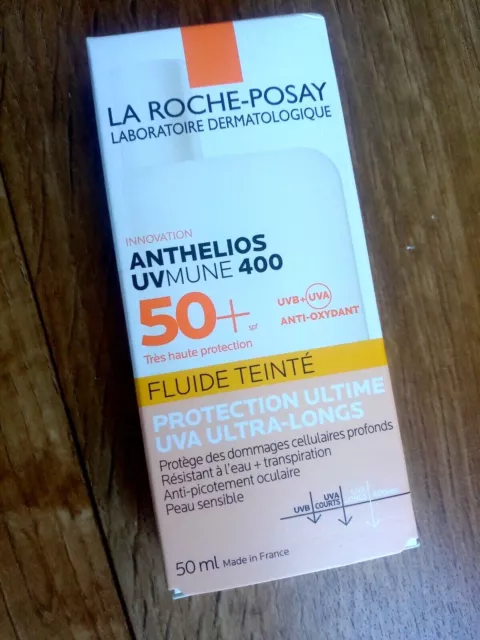 La Roche-Posay Anthelios UVmune 400 SPF 50+ Hydratant Fluide Teinté 50ml NEUF