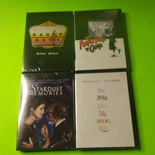 Woody Allen 4 DVD Lot: Stardust Memories Purple Rose of Cairo Radio Days Zelig