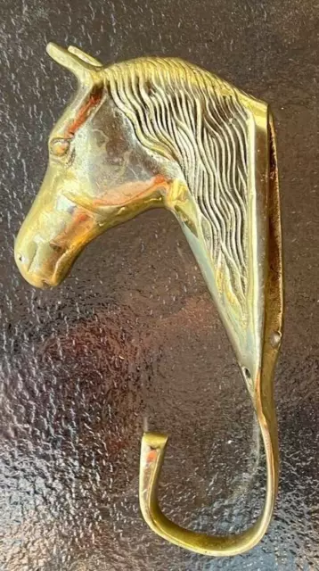 Antique Brass Horse Head Wall Hooks Hangers Holder Hanging Coat Towel Clothes