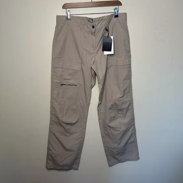 Musto evolution fast dry trousers light stone long leg size 14 BNWT