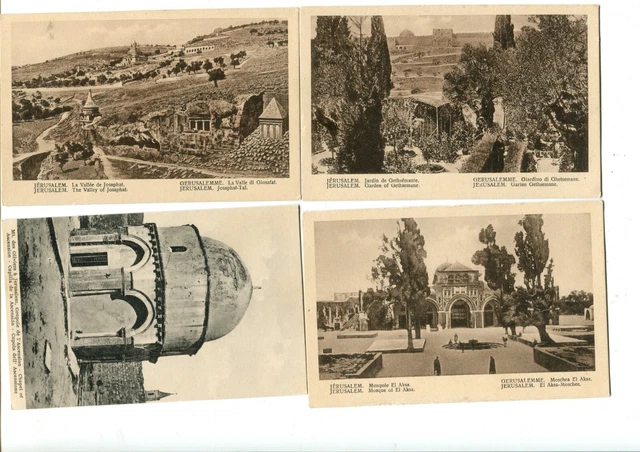 4 AK Jerusalem, ungelaufen, alt