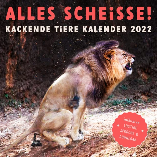 NEU KACKENDE TIERE Kalender 2022 Das Lustige Geschenk Für Männer
