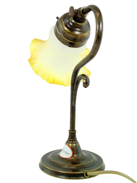 Lampada ottone brunito,tavolo,scrivania,lampade stile liberty comodino lmi13 3