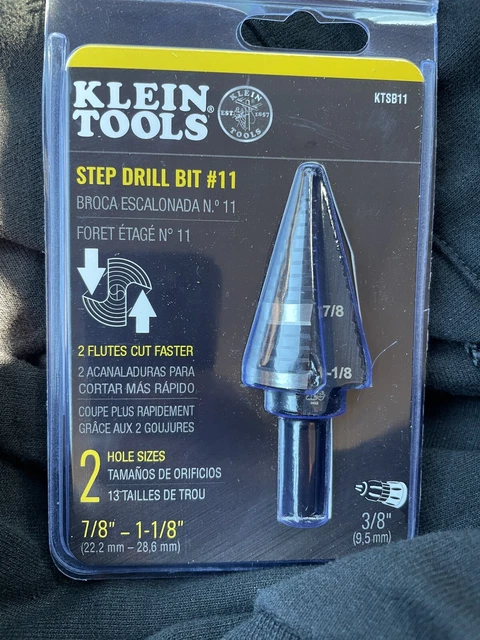 Klein Tools KTSB11 Double Fluted Step Drill Bit