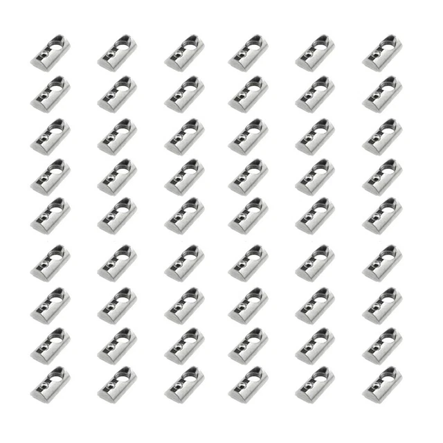 50Pcs M8 T Slot Nuts Roll-in Spring Ball Loaded Elastic Nuts for 3030 Serie Q5S8
