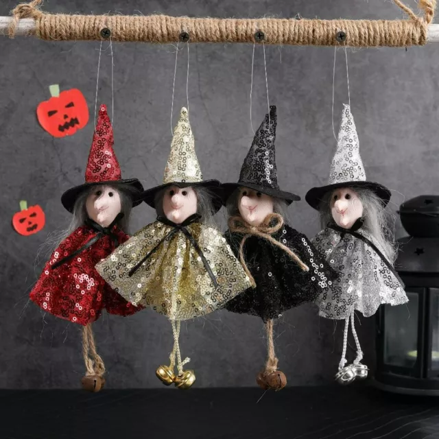 Multicolor Halloween Hanging Pendant Witch Halloween Decor Witch Dolls  Party