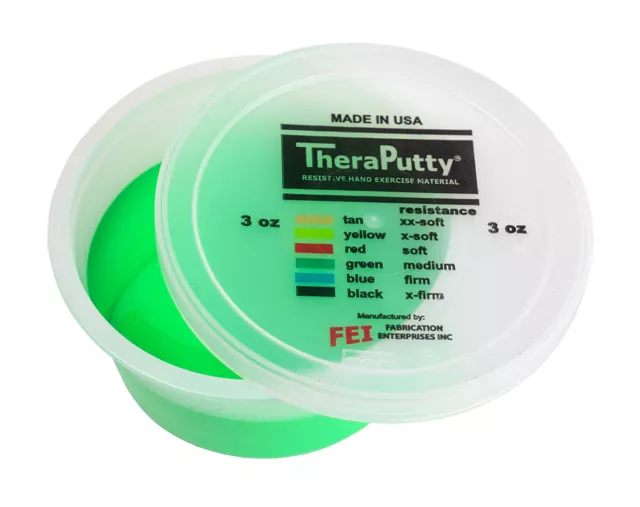Cando Theraputty Standard Hand Exercise Putty - 3 oz - Green - Medium