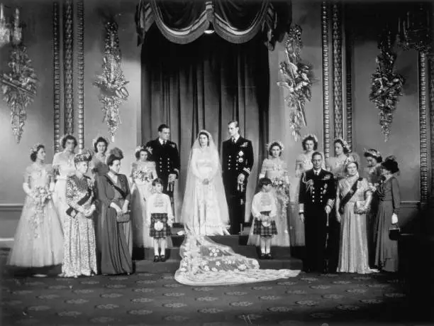 Princess Elizabeth, Prince Philip, Duke Edinburgh King George VI & - 1947 Photo