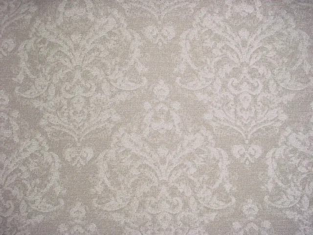 12-3/8Y Kravet Lee Jofa Sandstone Ecru Floral Linen Damask Upholstery Fabric 2