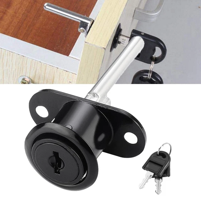 Tiroir for Armoire Tiroir Serrure Avec 2pcs Clés for Meubles Noir Non Dégradé