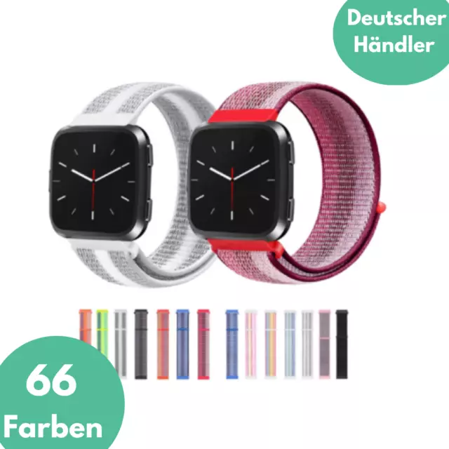 ✅Für Fitbit Versa 3/Fitbit Sense Armband Nylon Loop Klettverschluss Sportband ✅