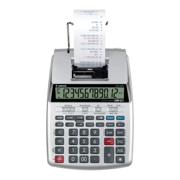 Canon Printing Calculator Tax Calculation Double Check Function P23 DHV 12 Digit