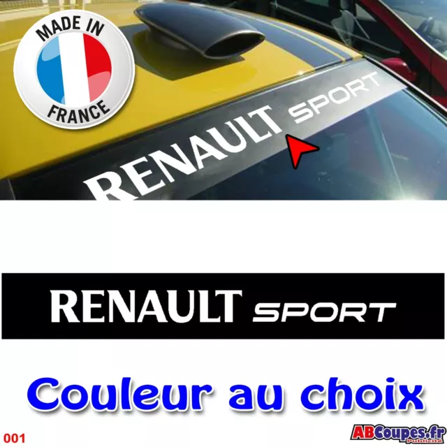 Pare soleil Renault Sport - Sticker autocollant mégane RS clio twingo 001N