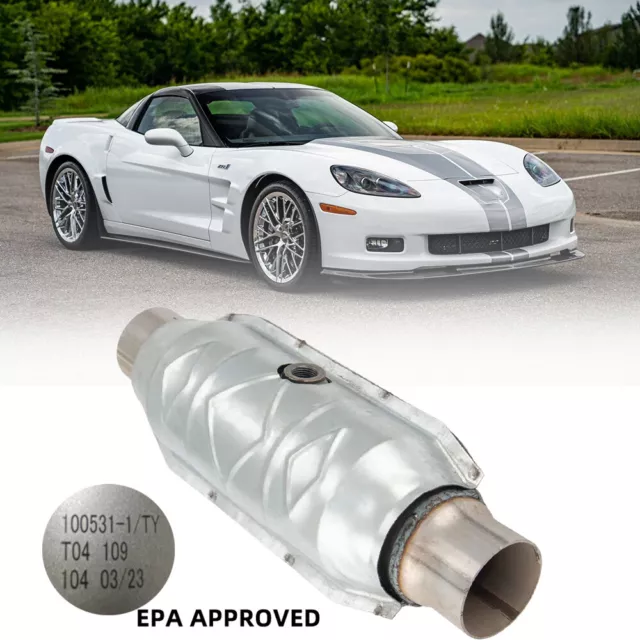 2.5" Inlet & Outlet Catalytic Converter EPA Approved For Chevy Corvette C5 C6 C7