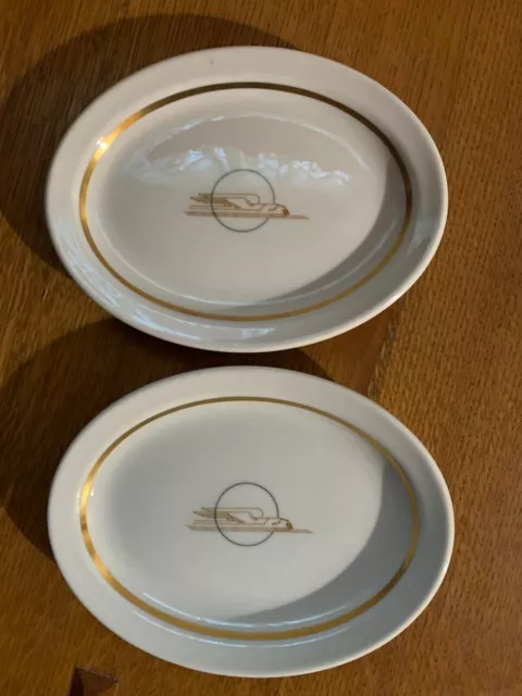 2 Winged streamliner union pacific oval dishes