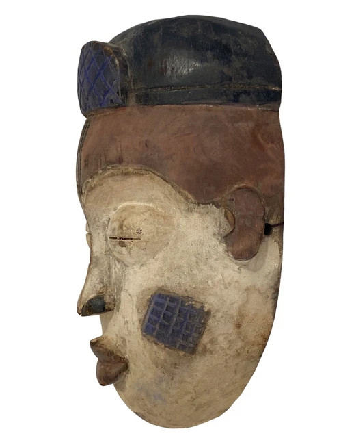 #5418 African Igbo male Mask Nigeria 15" H 3