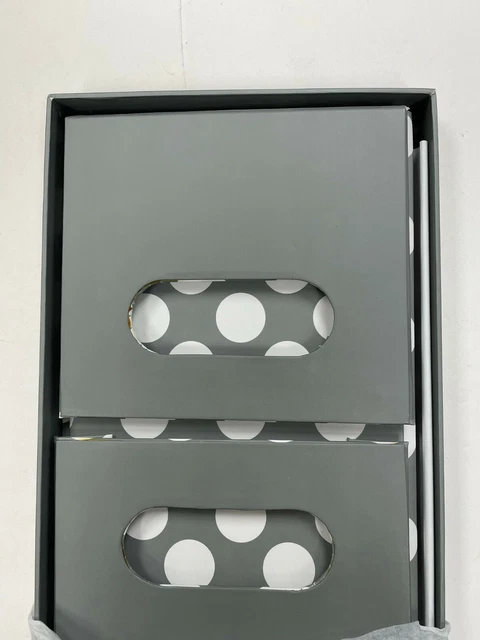Pottery Barn Teen Dottie Printed Storage Bin Gray Mini