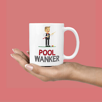 Pool Wanker Mug - Funny Rude Gift For Pool Player Snooker Birthday Christmas