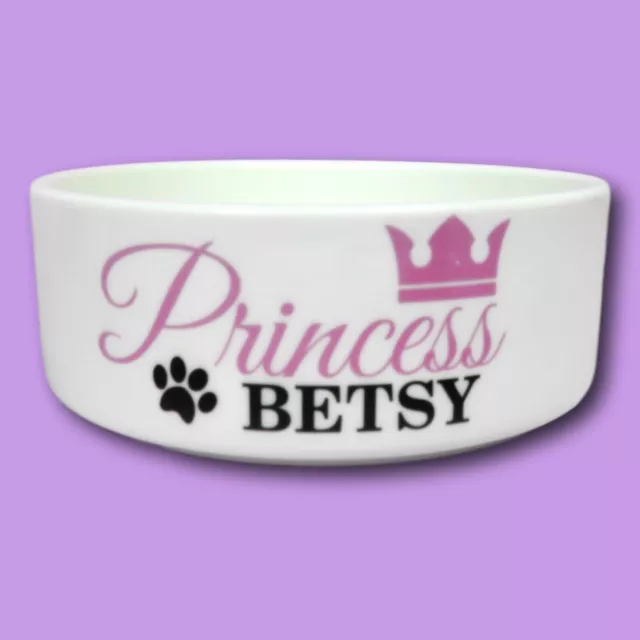 Personalised Pet Bowl Princess Dog Bowl New dog present puppy bowl pet