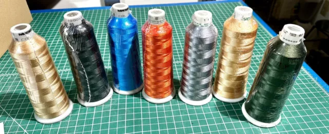 Qty 7 Madeira Embroidery Thread Polyneon & classic viscose 40 5000m