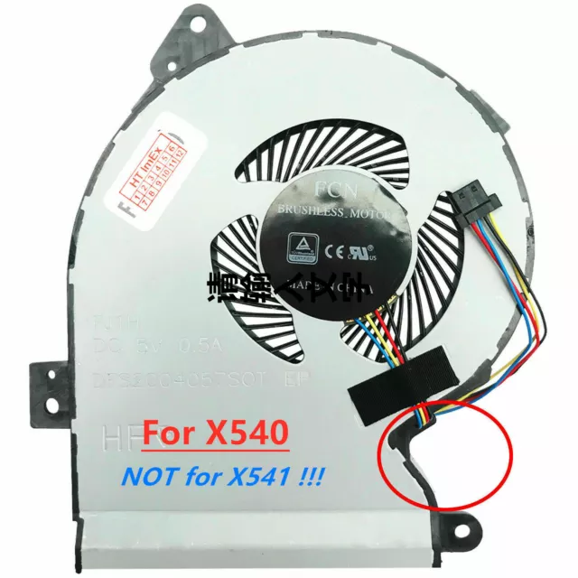 de CPU Fan 4Pin Pour Asus X540LA X540LJ X540SC X540UP X540UV dfs2004057s0t cool
