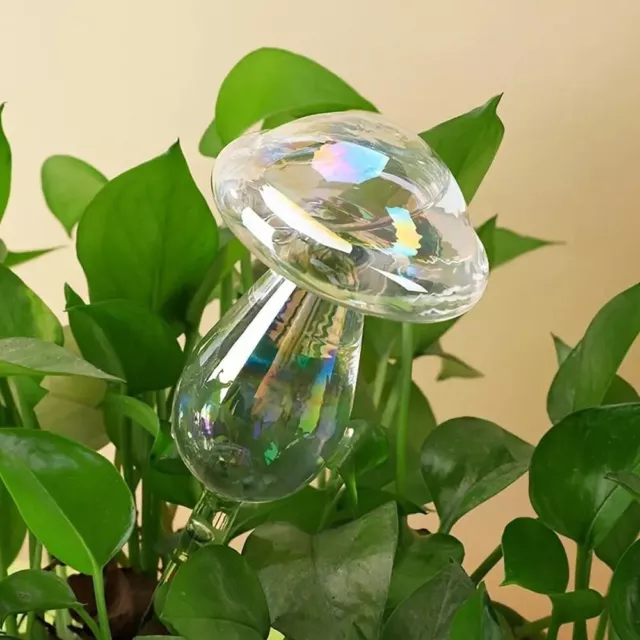 Mushroom Shape Plant Watering Glass Globes Glass Drip Irrigation System  Indoor